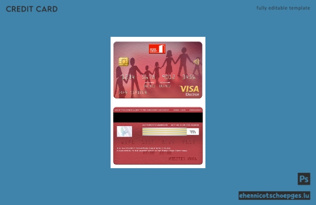 Beispielvorschau der Visa Electron-Karte der Russia Home Credit Bank
